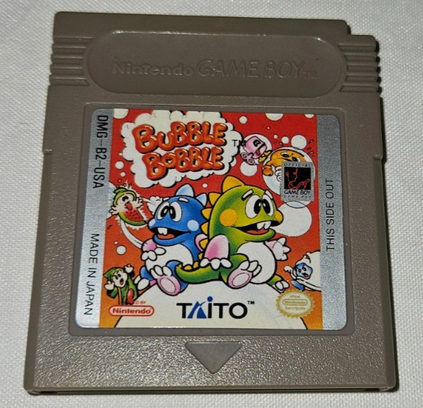 Bubble Bobble Cartridge Only Authentic Nintendo Game Boy DMG-B2-USA 1990 Taito