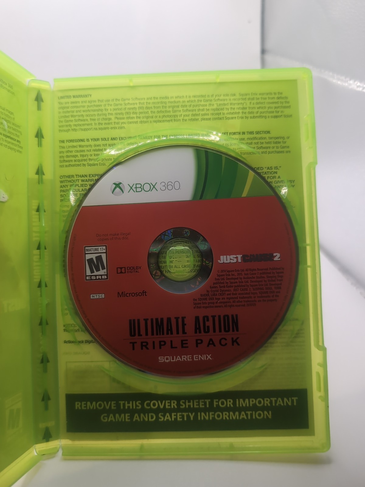 Ultimate Action Triple Pack Xbox 360 Scratch Free Tested Working