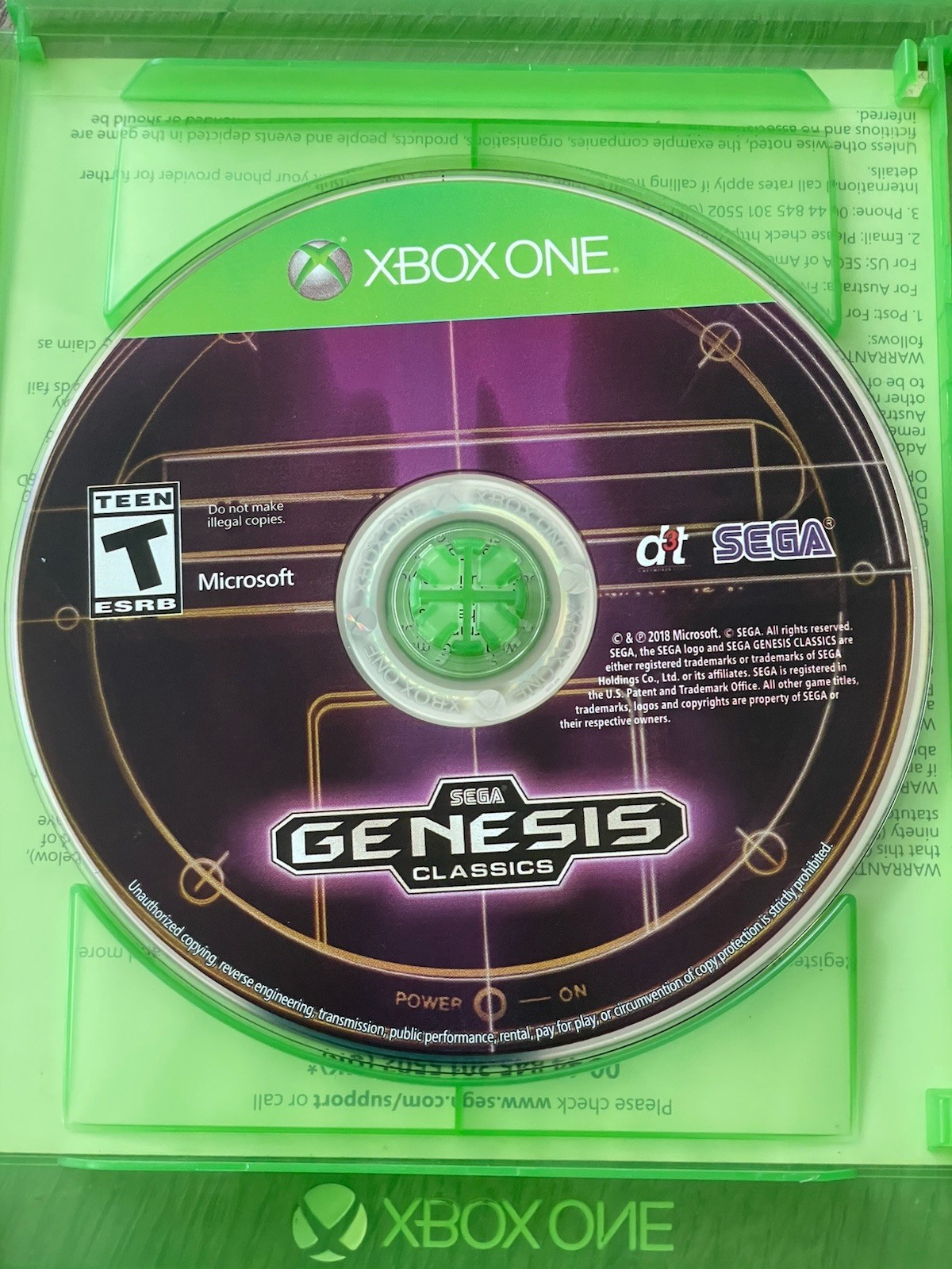 Sega Genesis Classics Xbox One Video Game 2018 50+ Games No Poster TESTED