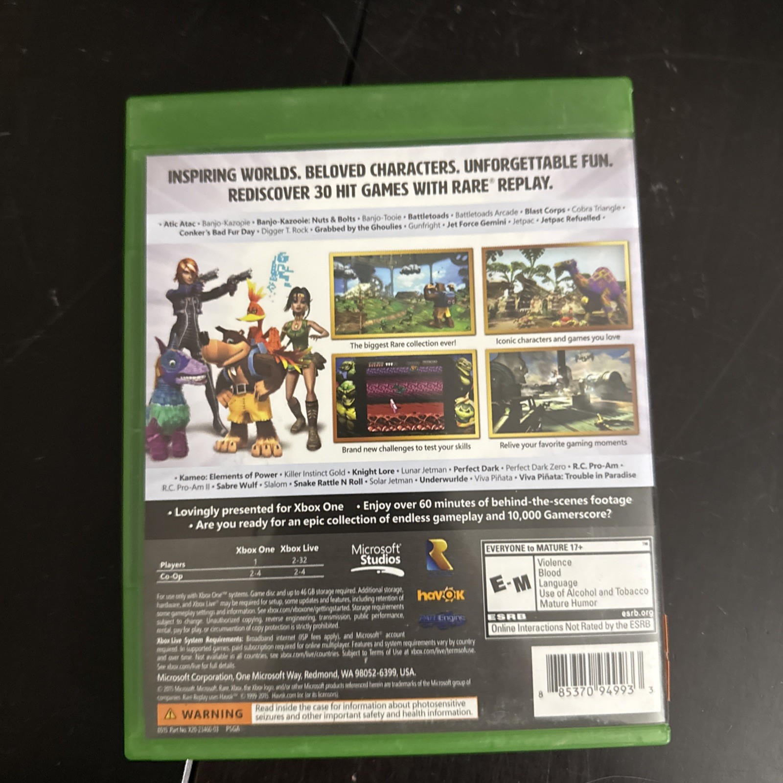 Rare Replay (Xbox One, Complete, & Tested)