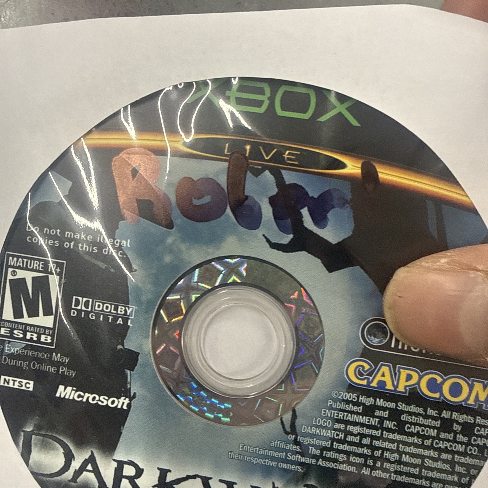 Darkwatch (Microsoft Xbox, 2005) Authentic Original Video Game – Disc Only