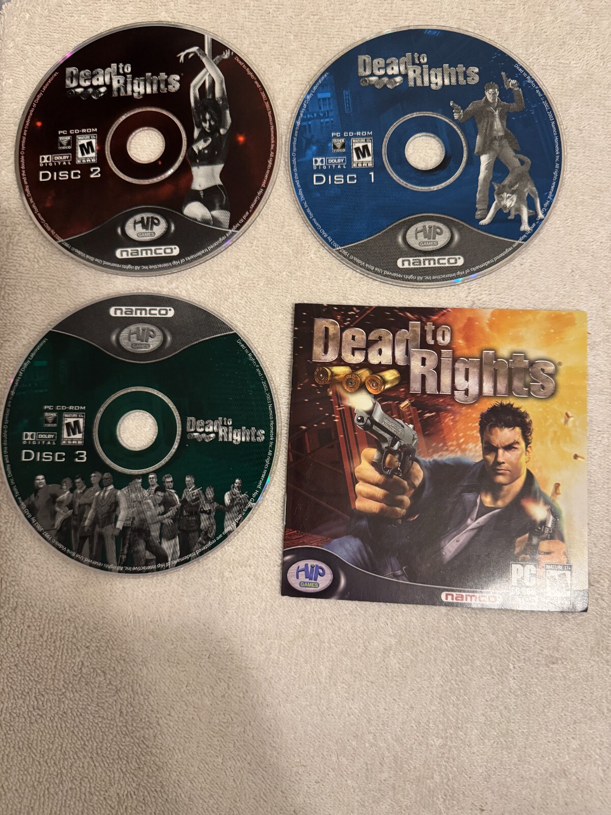 Dead to Rights (PC 2002) – THREE DVD SET ONLY WITH INSTRUCTION BOOKLET!!