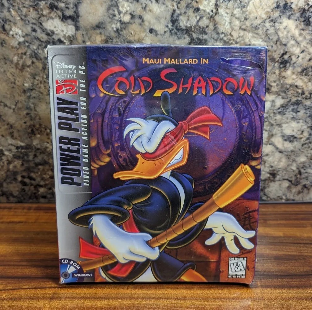 New Maui Mallard Cold Shadow Disney Interactive Big Box PC Game Windows Sealed