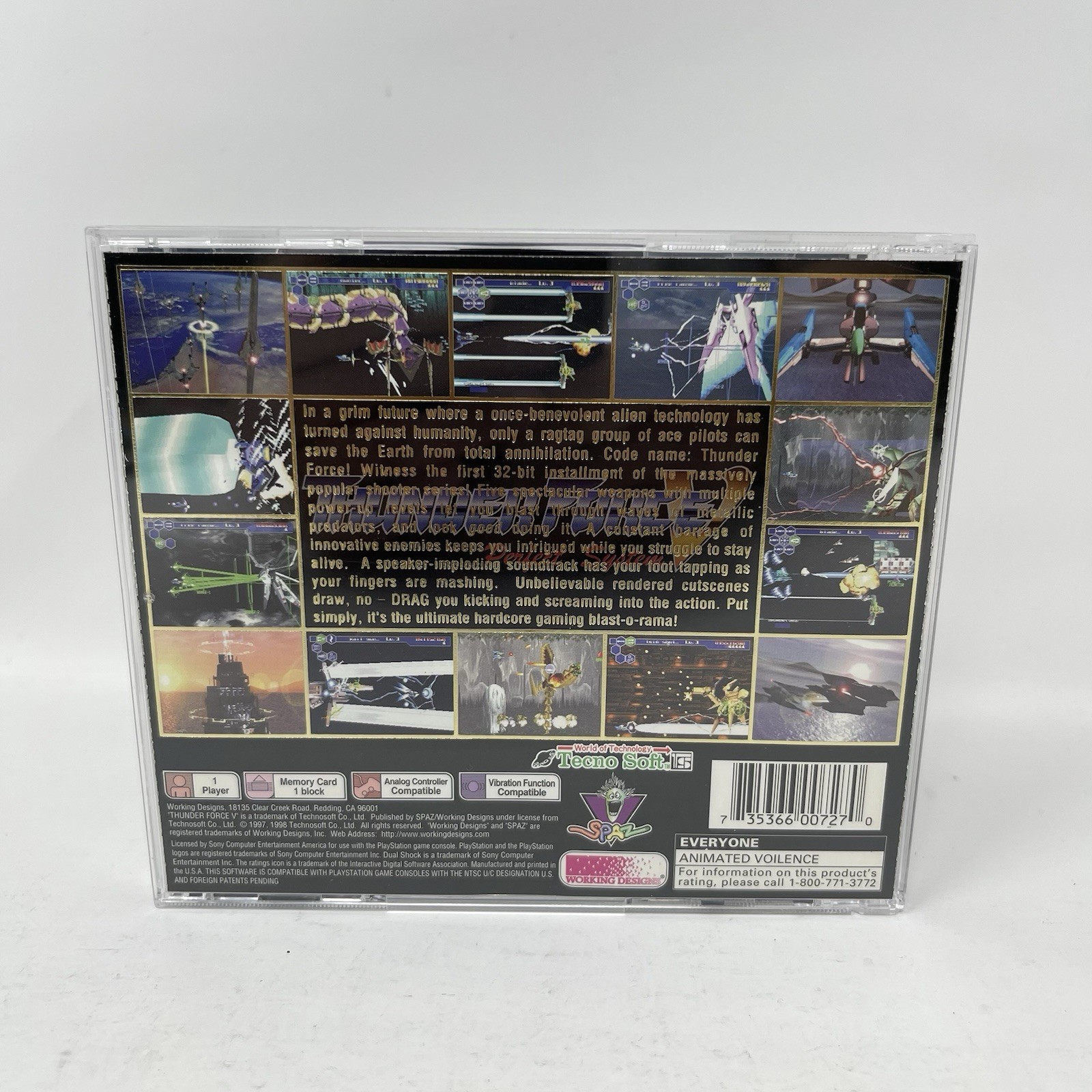 Thunder Force V: Perfect System Sony PlayStation 1 PS1 CIB w/Manual – Tested