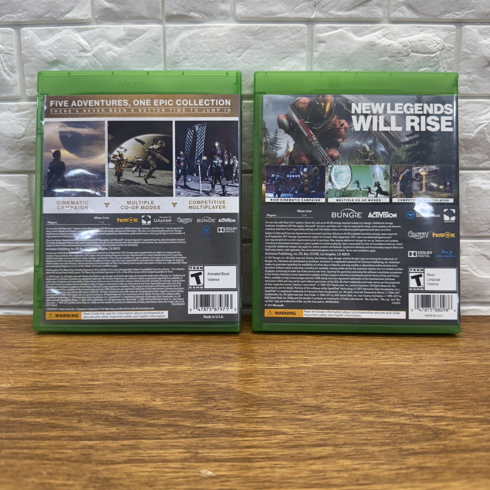 Destiny The Collection & Destiny 2 Microsoft Xbox One Bundle Lot Tested Working