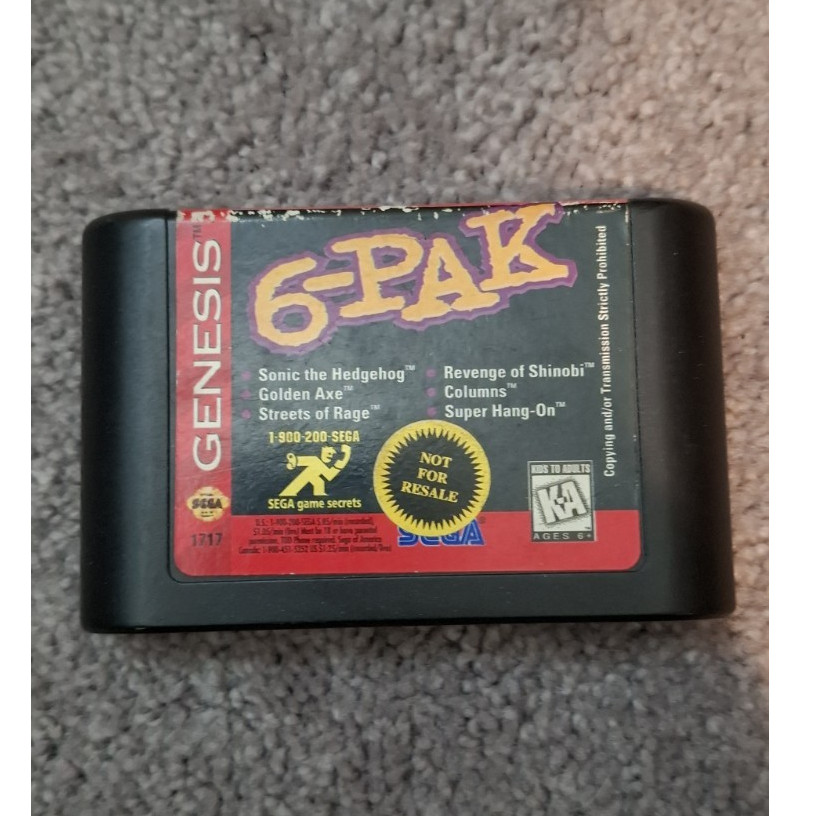 SEGA 6-Pak Sega Genesis Compilation (Not for Resale) KA-Kids to Adults