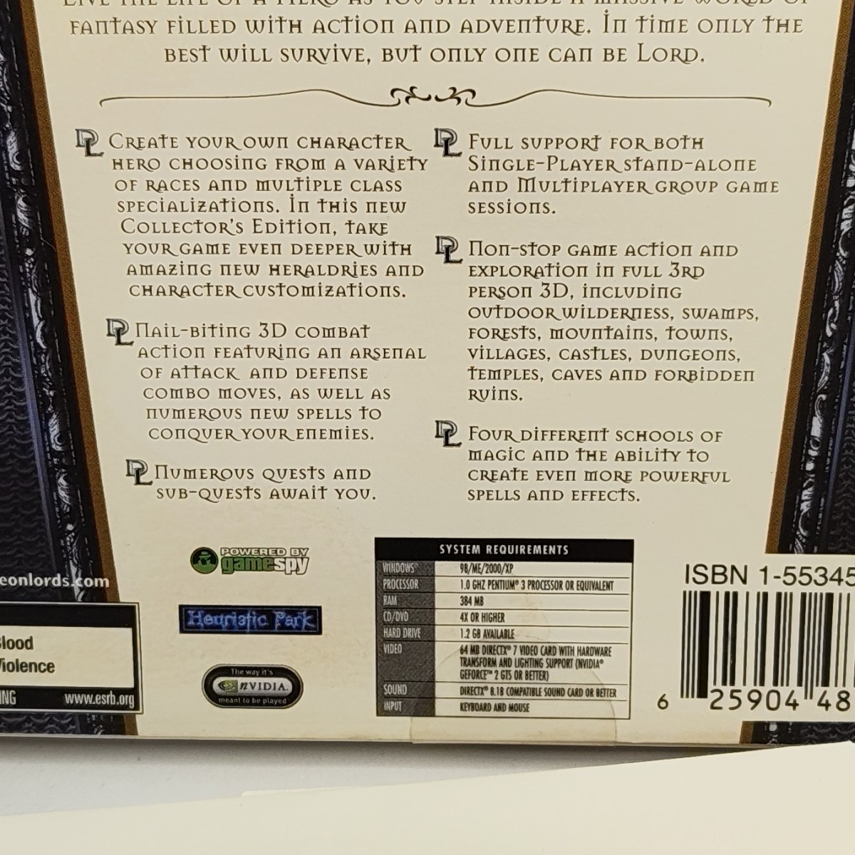 Dungeon Lords Collectors Edition Windows PC CD-Rom Video Games Fantasy 3 Disc