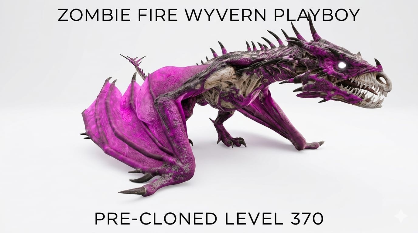 Zombie Fire Wyvern PRE-CLONED Level 370 – Ark Ascended PVE Official Crossplay
