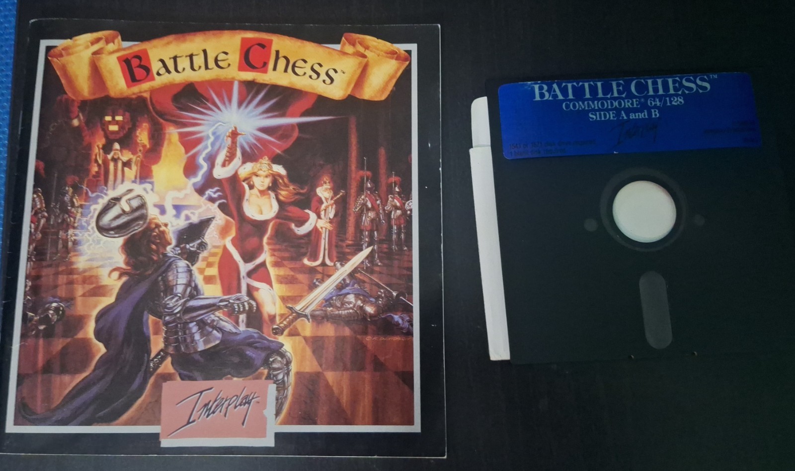 Battle Chess Commodore 64/128 Disc. Manual. No Box