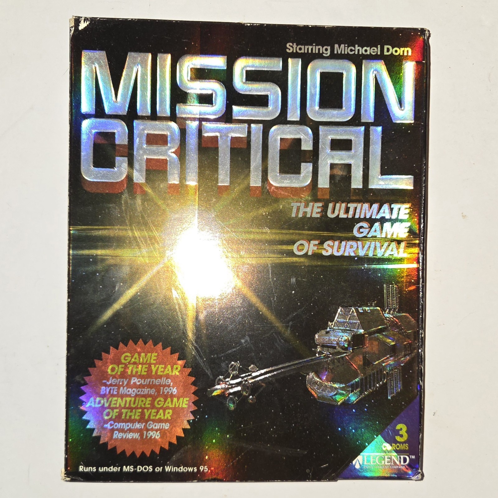Mission Critical Big Box PC Game Complete Sealed CDs Manual 3 CD-ROM Legend 1995