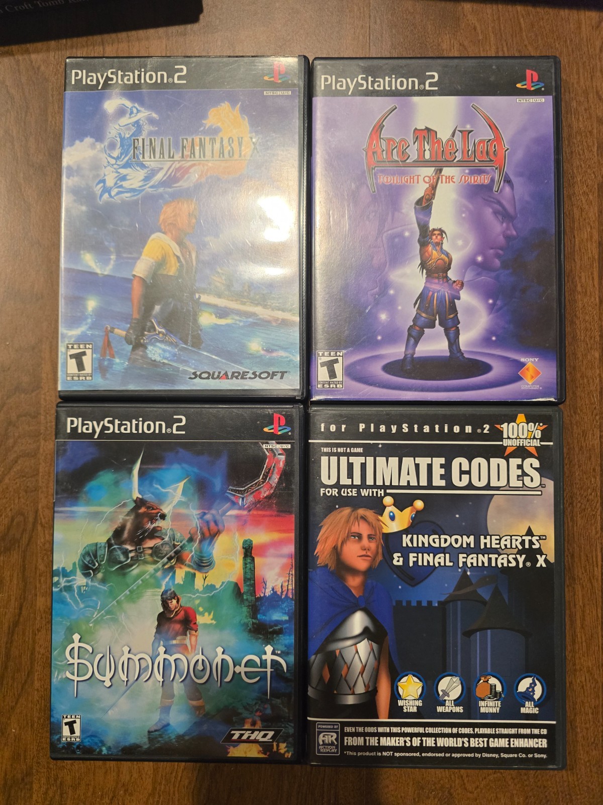 PS2 RPG 4 Item Lot Final Fantasy X Arc the Lad Summoner Ultimate Codes Kingdom H