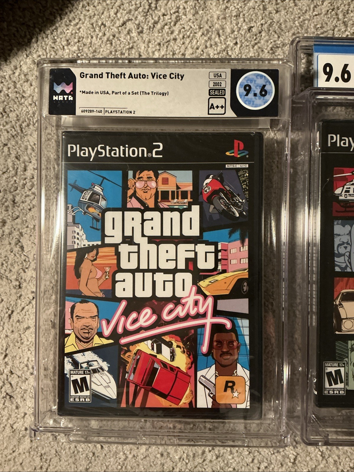 WATA and CGC 9.6 A++ Grand Theft Auto Trilogy (III, Vice City, San Andreas) PS2