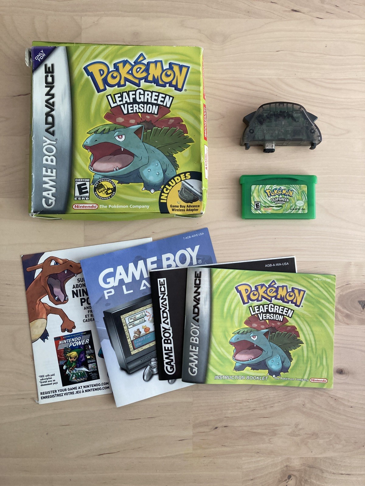 Pokémon: LeafGreen Version IIB Authentic Nintendo GBA Tested Working Incomplete