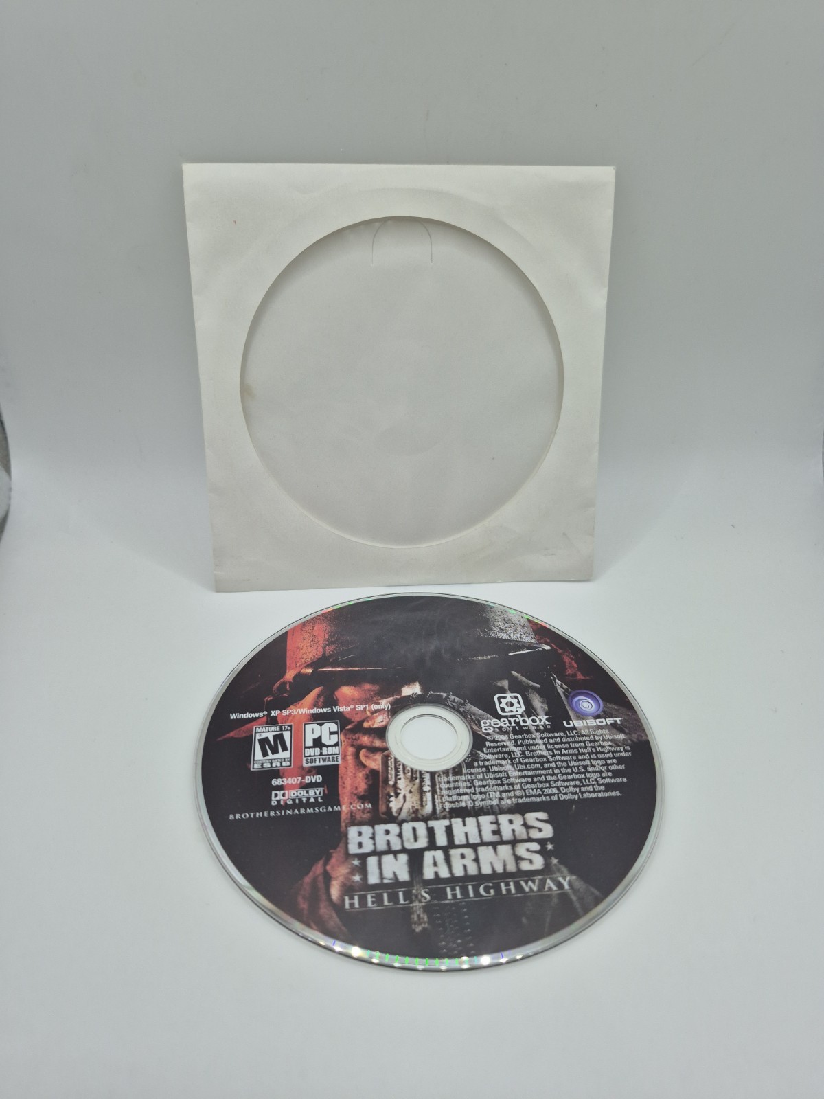 Brothers in Arms: Hell’s Highway (PC Game DVD-ROM, 2008) DISC ONLY