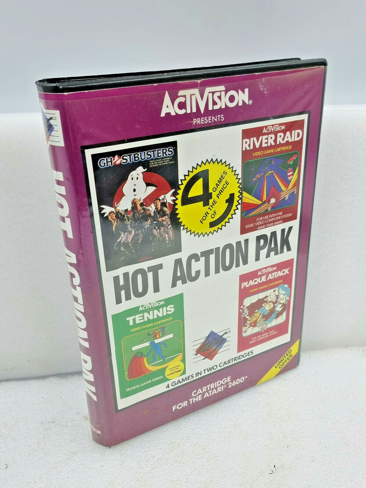 VGC Atari 2600 HOT ACTION PAK Activision 4 Games Manual Included Ghostbusters