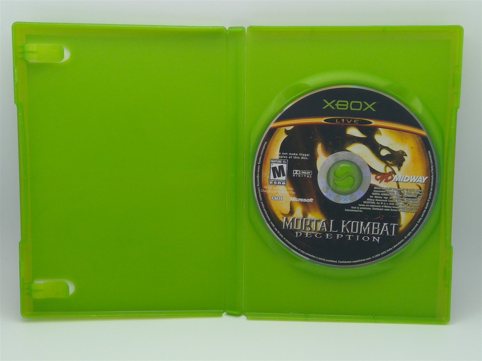 Mortal Kombat: Deception Kollector’s Edition (Xbox) Clean Tested Working