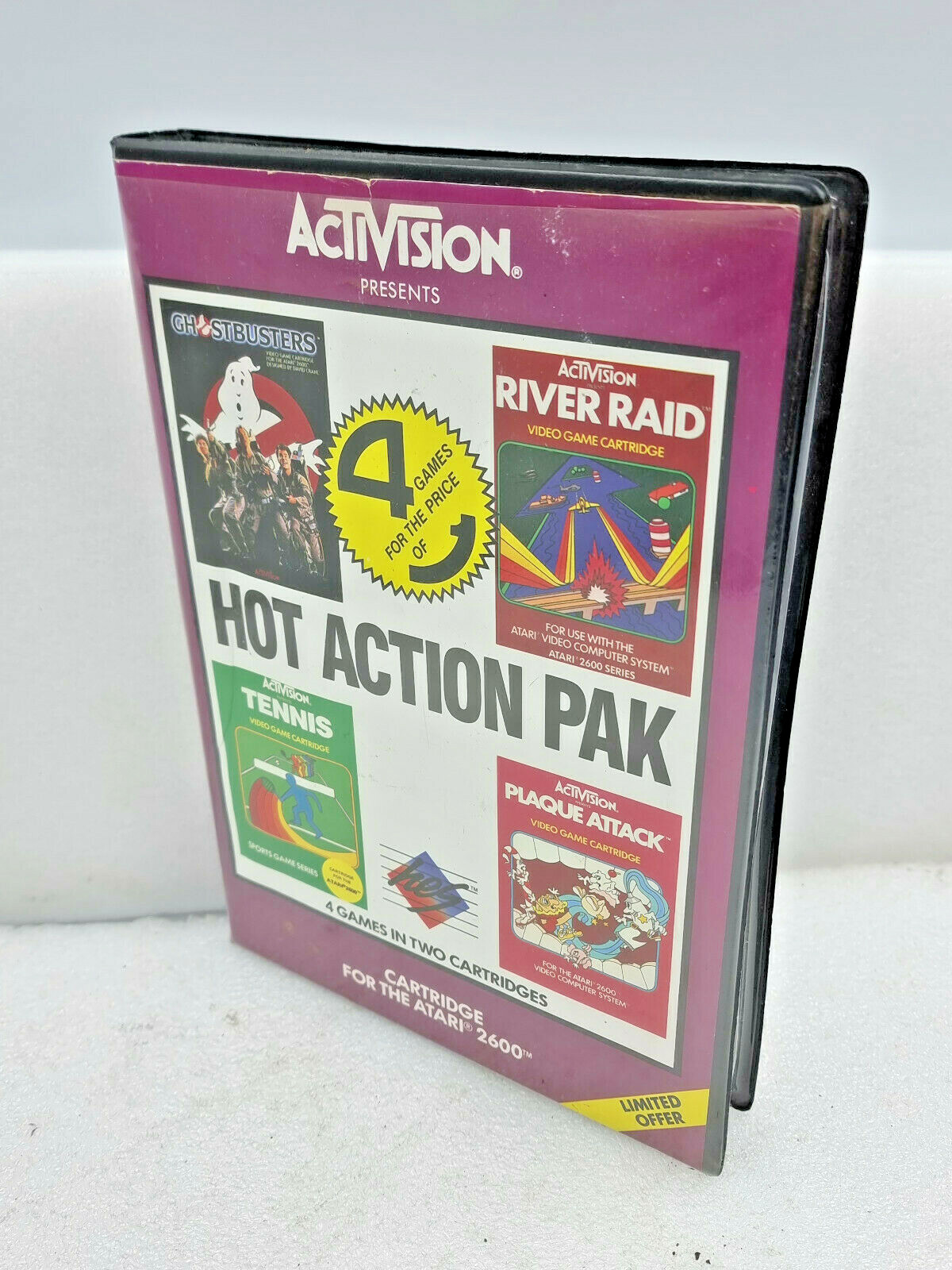 VGC Atari 2600 HOT ACTION PAK Activision 4 Games Manual Included Ghostbusters