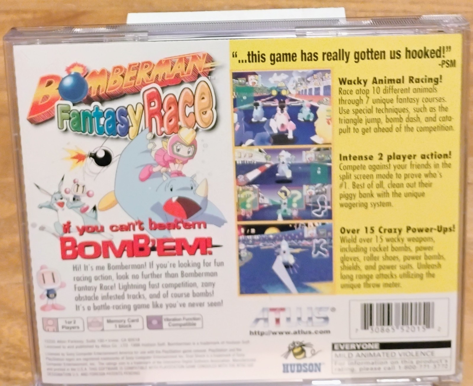 BOMBERMAN FANTASY RACE Playstation 1 PS1 EX+MINT COMPLETE W/ Reg Card PRISTINE