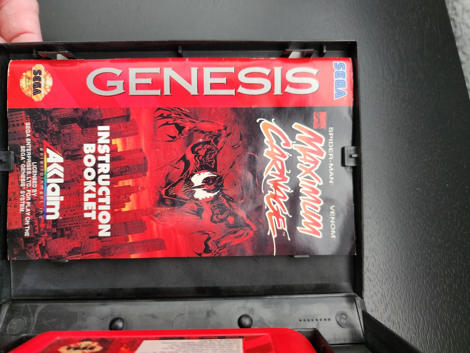 Spider-Man & Venom: Maximum Carnage Sega Genesis CIB Tested RARE Red Cartridge