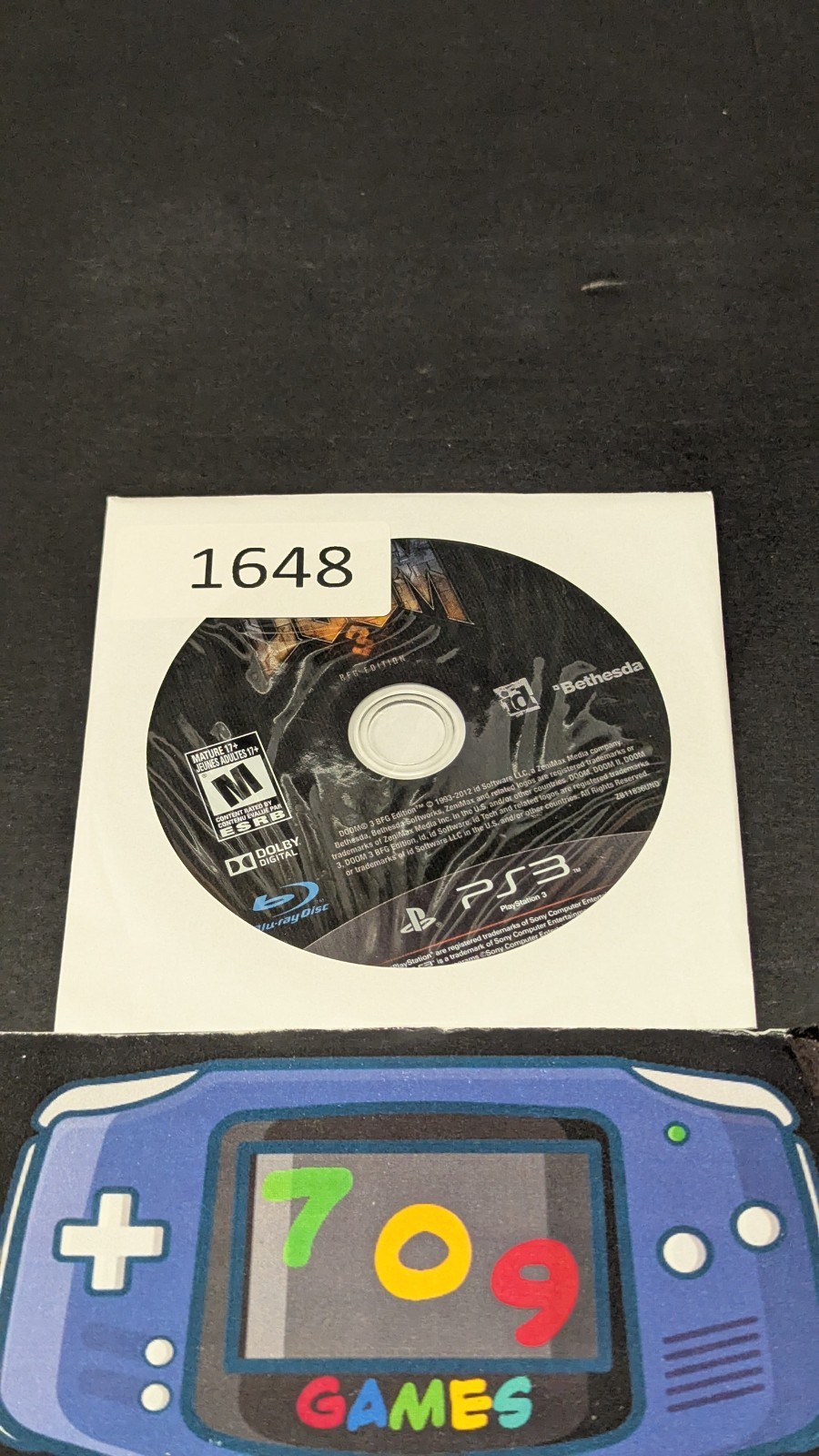 Doom 3 BFG Edition (Sony PlayStation 3, 2012) PS3 DISC ONLY