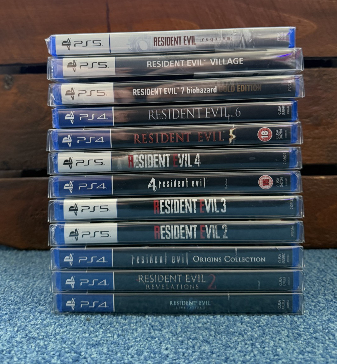 Complete Resident Evil PlayStation PS4 PS5 Collection Bundle Brand New Sealed