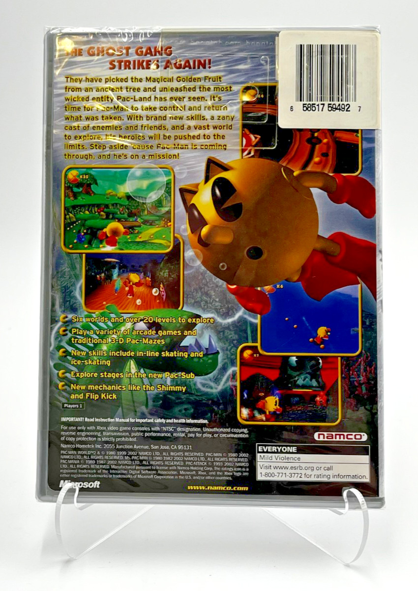 Pac-Man World 2 (Microsoft Xbox, 2002) Platinum Hits, Factory Sealed