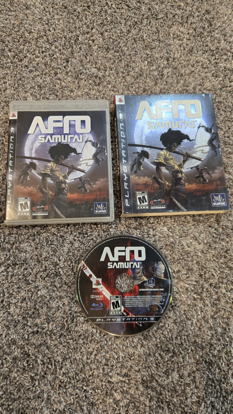 Afro Samurai (Sony PlayStation 3 PS3, 2009) – Game, case, and slip cover