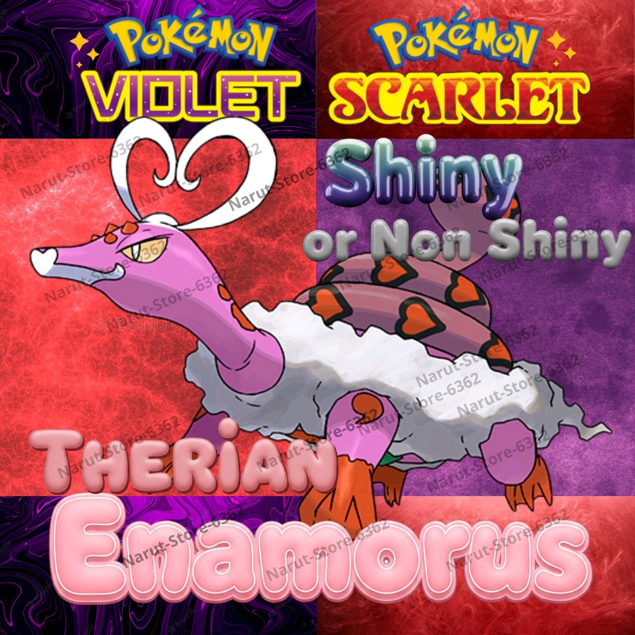THERIAN ENAMORUS 🔥SHINY🔥 NON SHINY🔥CUSTOM🔥UNTOUCHED POKÉMON SCARLET & VIOLET