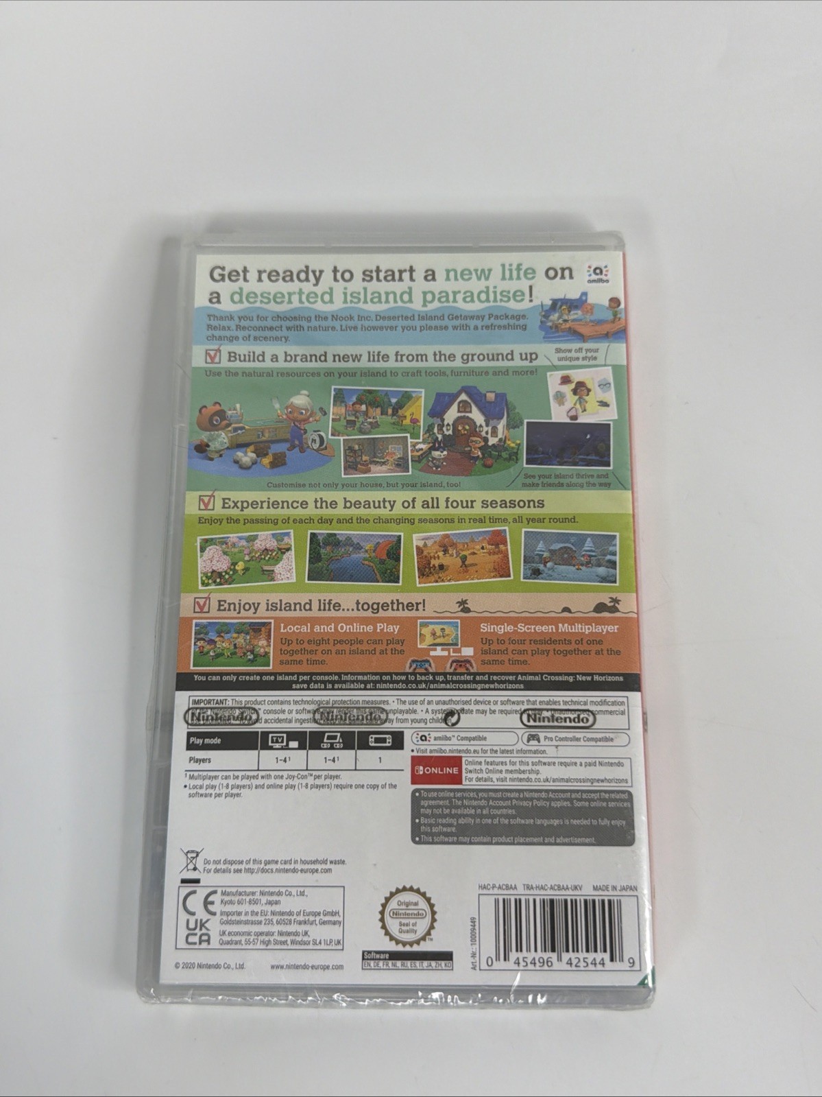 Animal Crossing New Horizons Nintendo Switch Brand New Factory Sealed