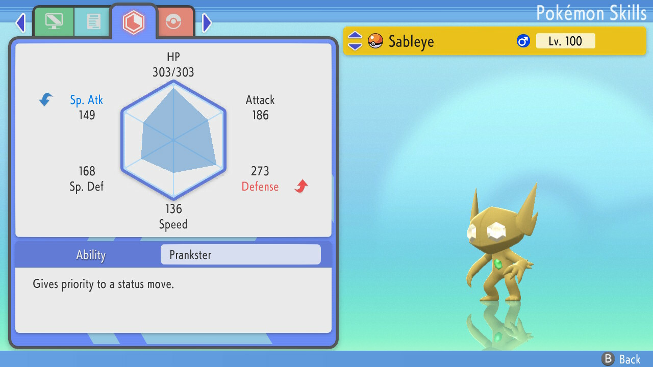 Shiny Sableye 6IVs Pokemon BDSP
