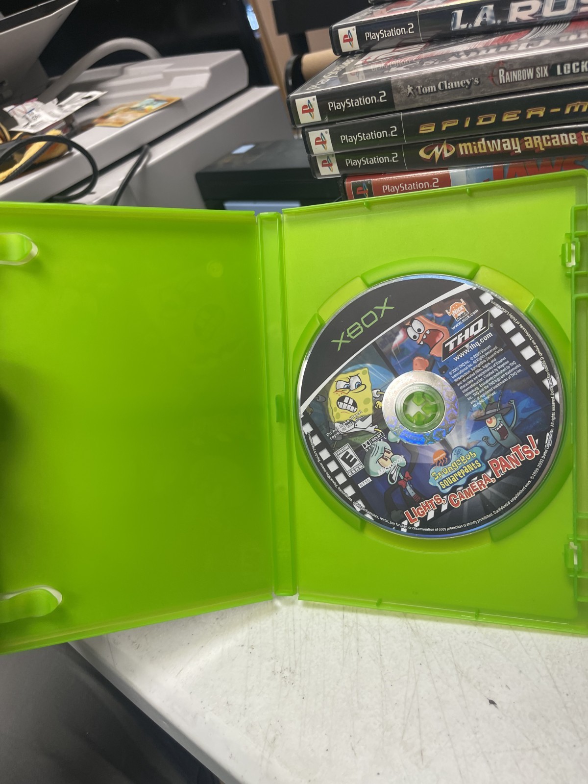 SpongeBob SquarePants: Lights, Camera, Pants (Microsoft Xbox, 2005) NO MANUAL