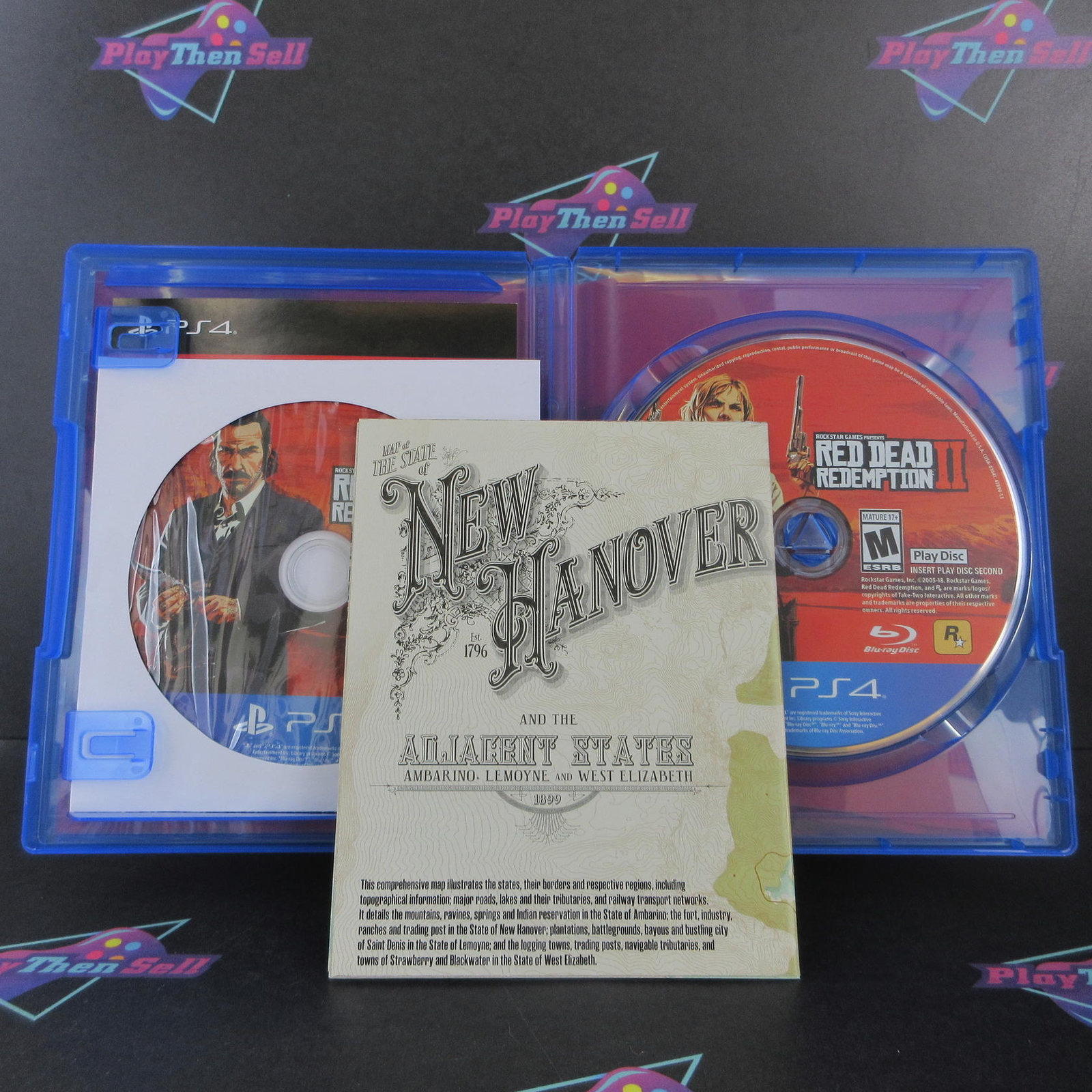Red Dead Redemption 2 PS4 PlayStation 4 + Map Complete – 1 Year Warranty EX Cond