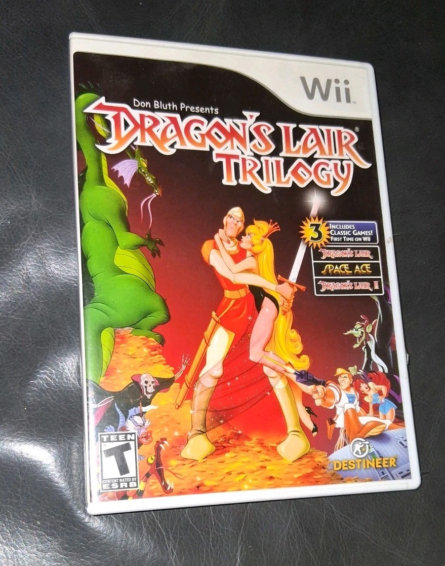 Dragon’s Lair Trilogy (Nintendo Wii, 2010) Complete with Manual Mint Cond. RARE