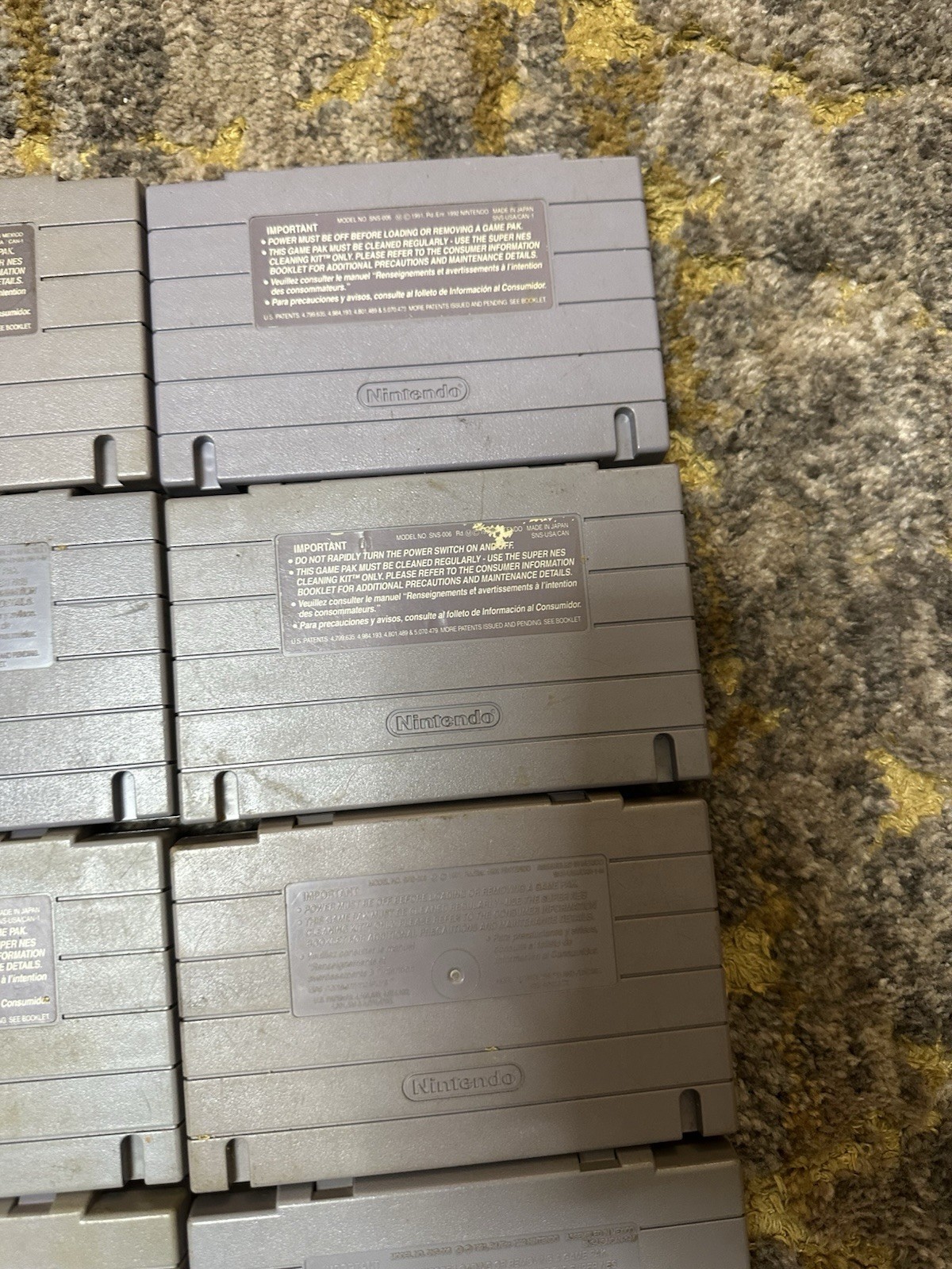 SNES Games Lot 10 Games Untested