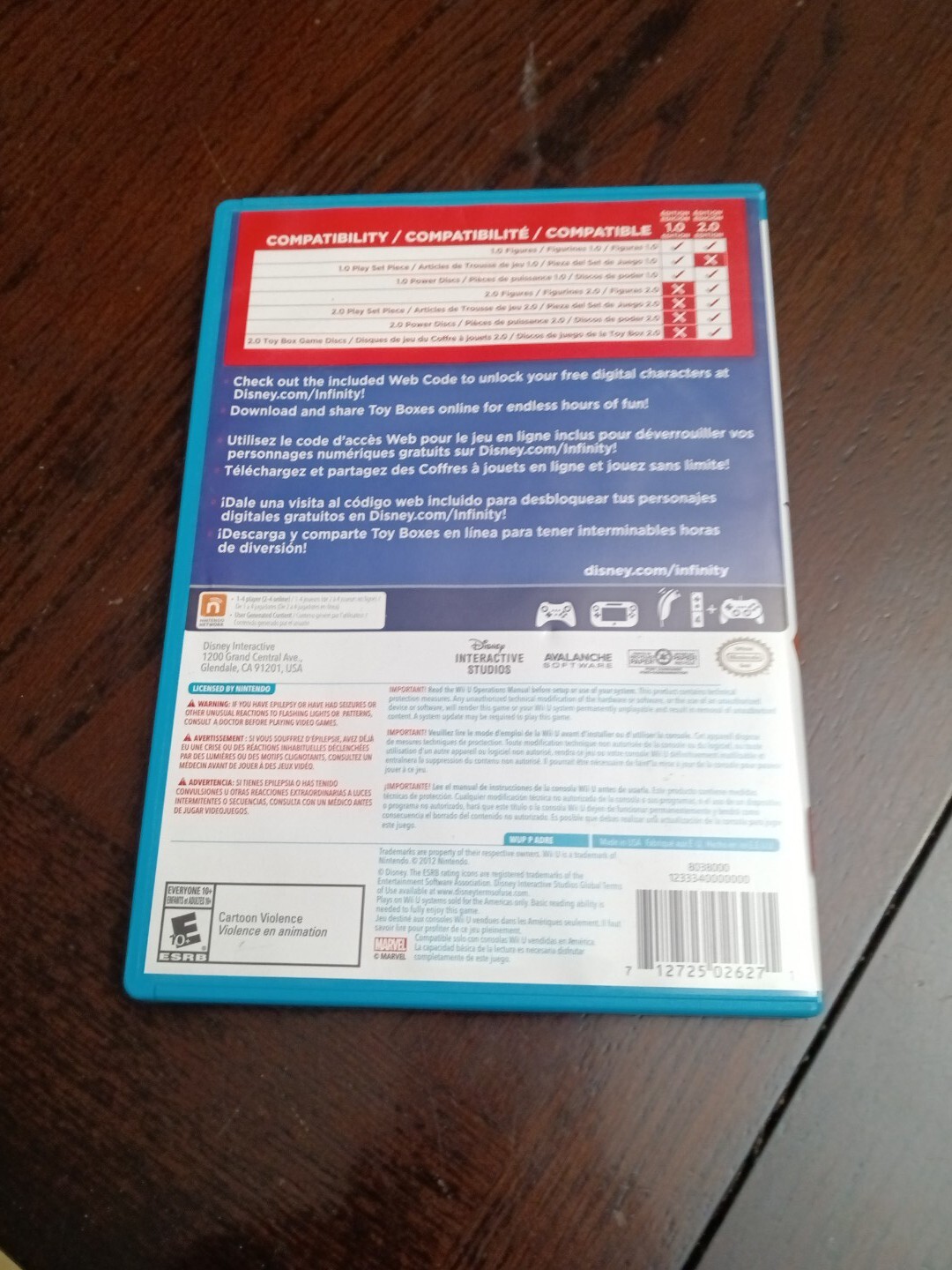 Disney Infinity 2.0 Edition (Nintendo Wii U, 2014) Used Nice Shape Fast Shipping