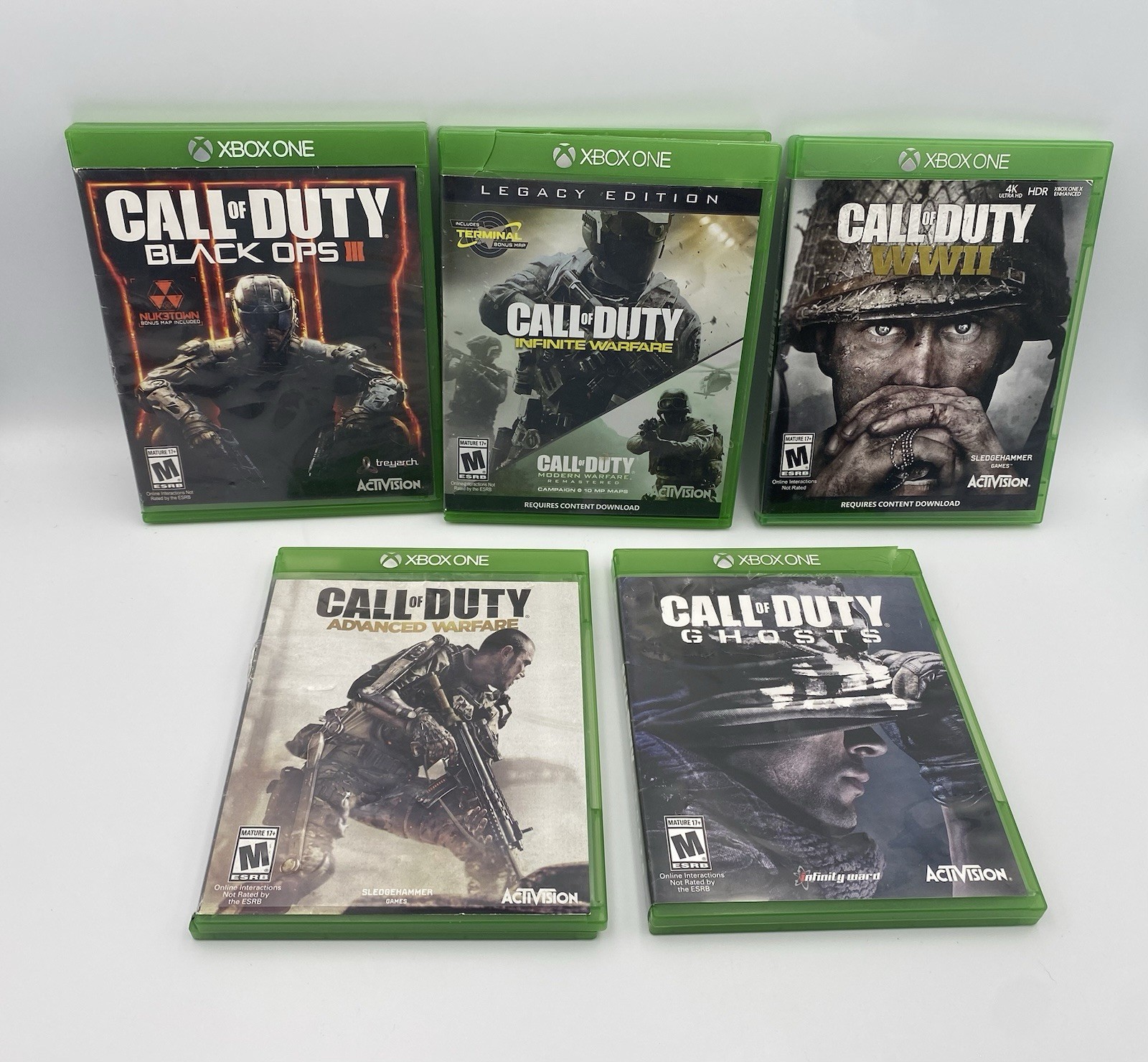 5 Xbox One Call Of Duty Video Games Advanced Warfare Ghosts Black Ops