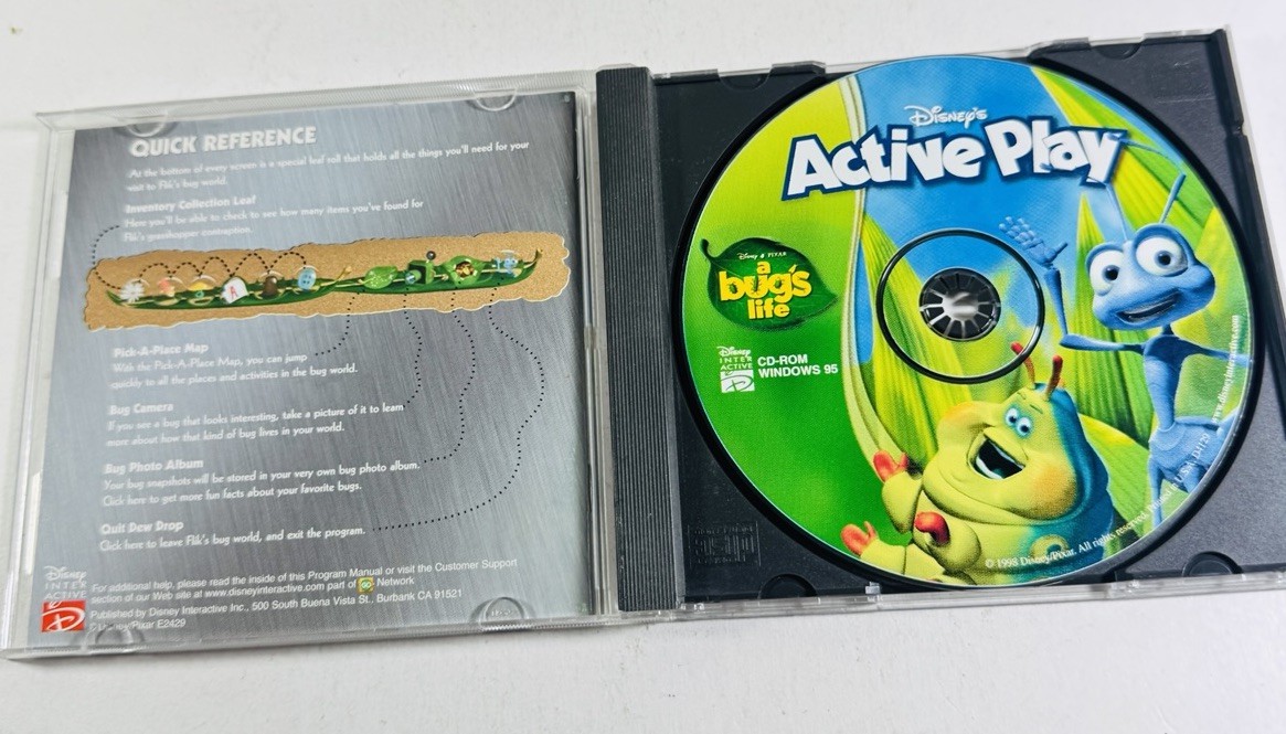 Disney Active Play A Bugs Life PC CD ROM Tested Working 1998 ML430