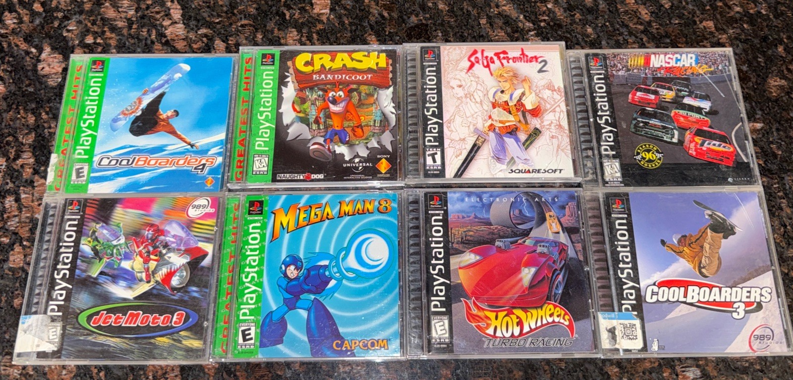 Lot of 8 Sony PlayStation PS1 Games Tested & Working Mega Man 8 Crash Bandicoot