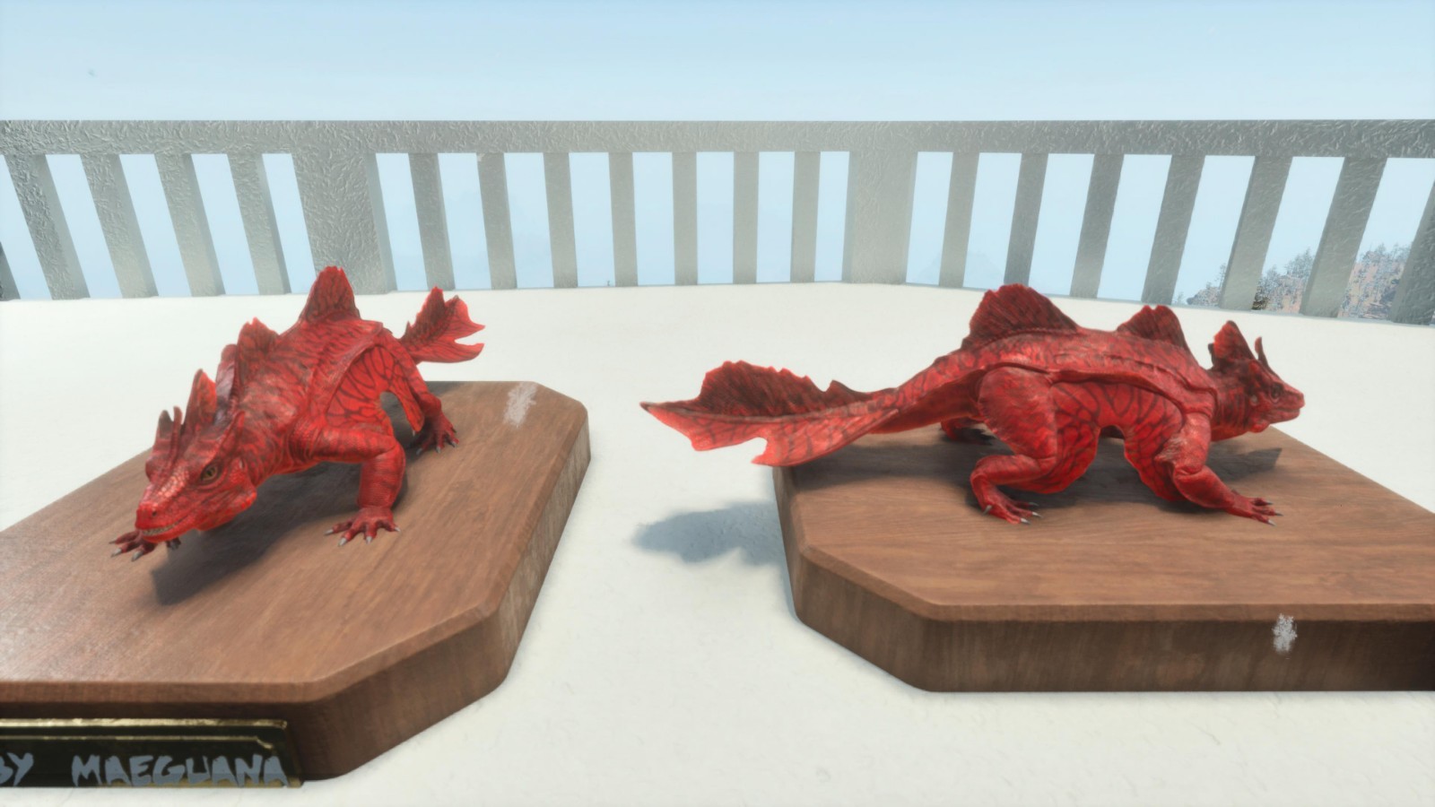 ARK ASCENDED PVE OFFICIAL PAIR BABY MAEGUANA RED ID01 TOP STATUS PC/XBOX/PS5