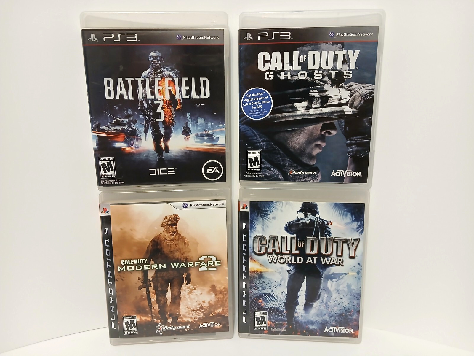 Battlefield 3, COD: Ghosts, COD: Modern Warfare 2, COD: World at War PS3 Games!