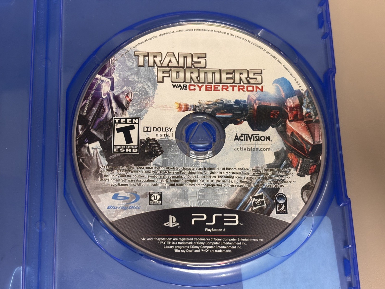 Transformers: War for Cybertron PS3 PlayStation 3 Disc Only Tested Free Shipping