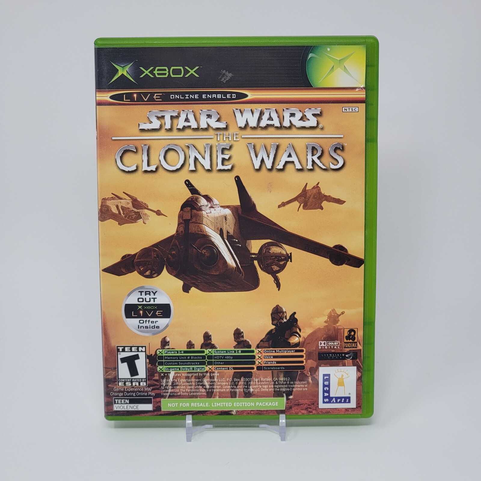 Star Wars The Clone Wars + Tetris Worlds (Original Xbox) CIB COMPLETE & TESTED