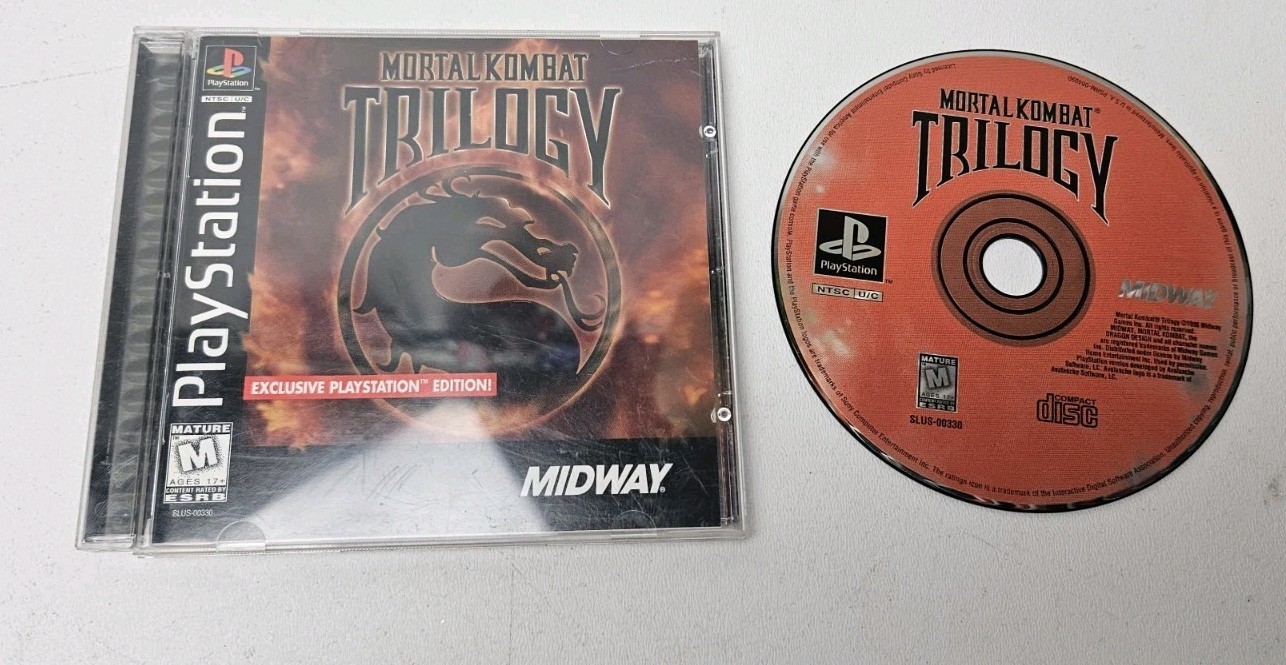 Mortal Kombat Trilogy (Sony PlayStation 1 PS1, 1996) Black Label Complete