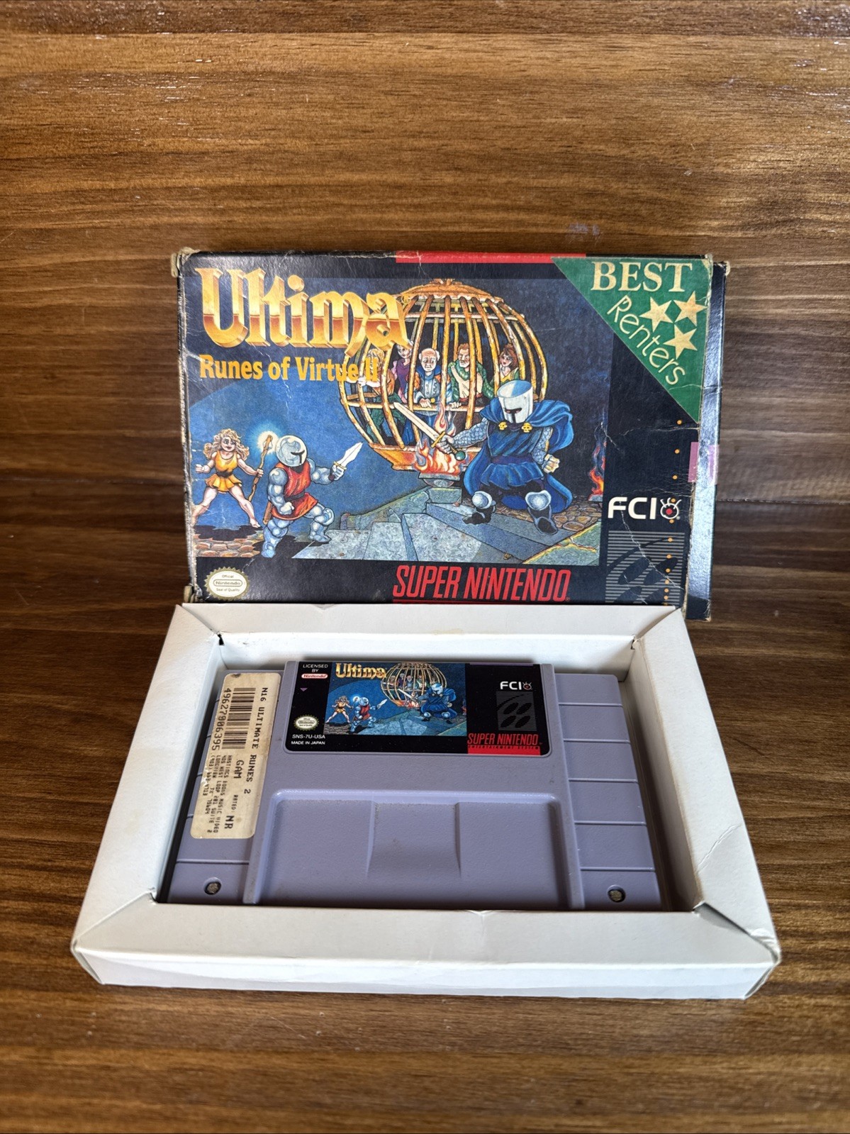 Ultima Runes of Virtue II (Super Nintendo SNES) With box- Tested – Authentic