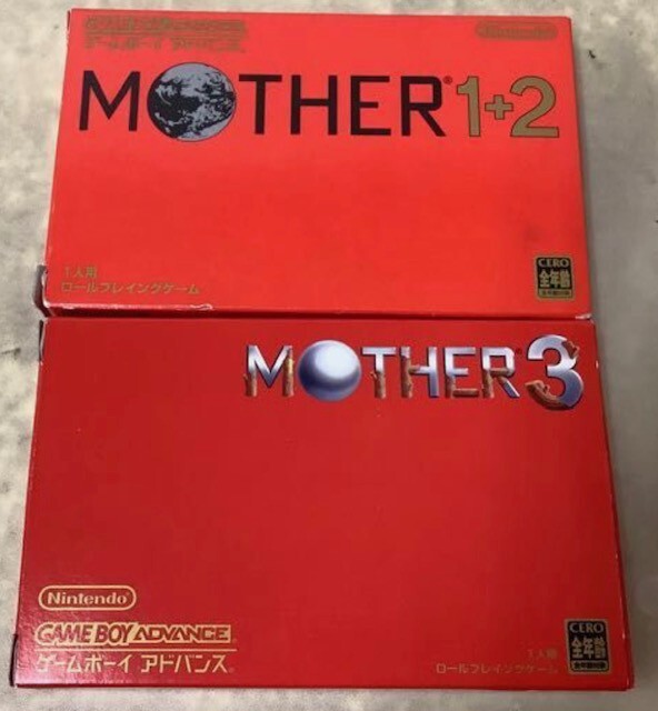 Mother 1+2 3 Lot 2 set Gameboy Advance Nintendo GBA w/Box w/Manual Japan F/S