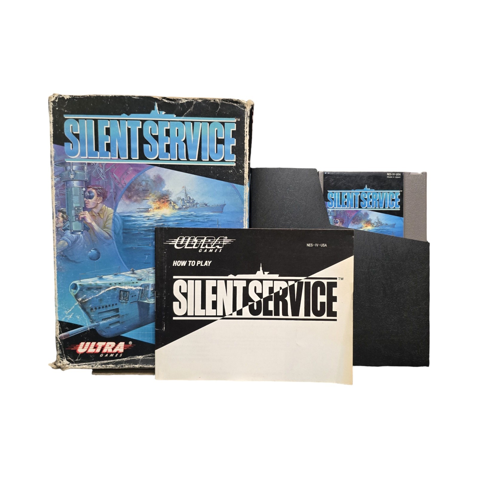 Silent Service (Nintendo Entertainment System, 1989) CIB W/ Plastic Protector