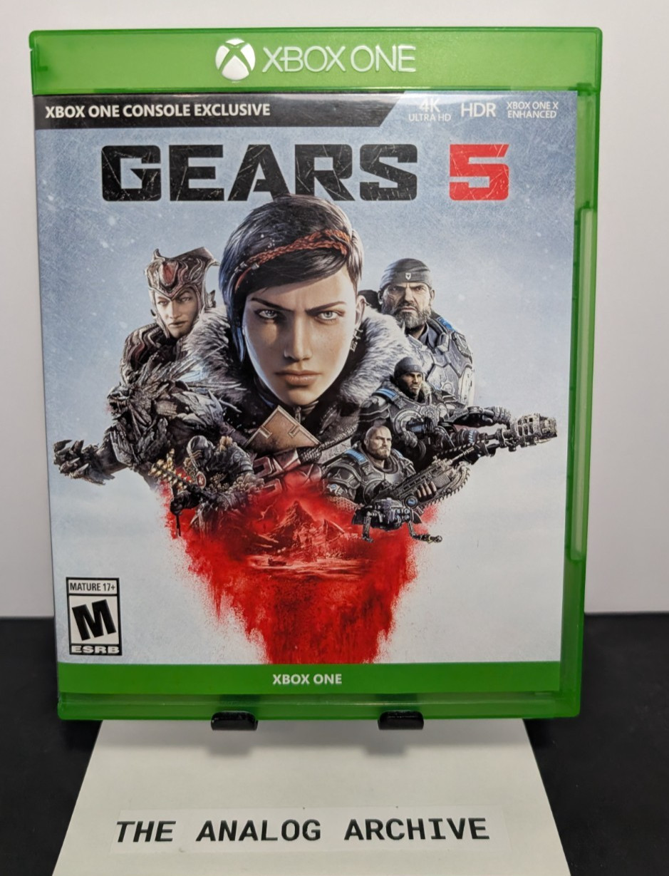 Gears 5 with Stickers – Original Case – Excellent Condition – Microsoft Xbox One