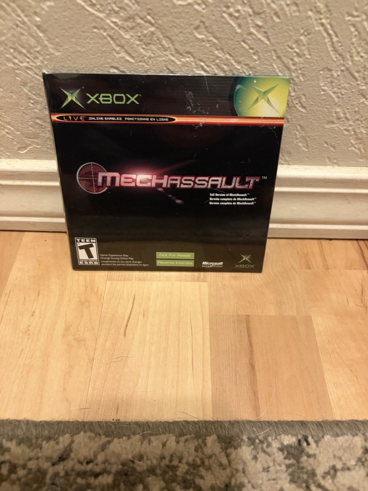 MechAssault (Microsoft Xbox, 2002) Cardboard Sleeve NEW SEALED NOT FOR RESALE