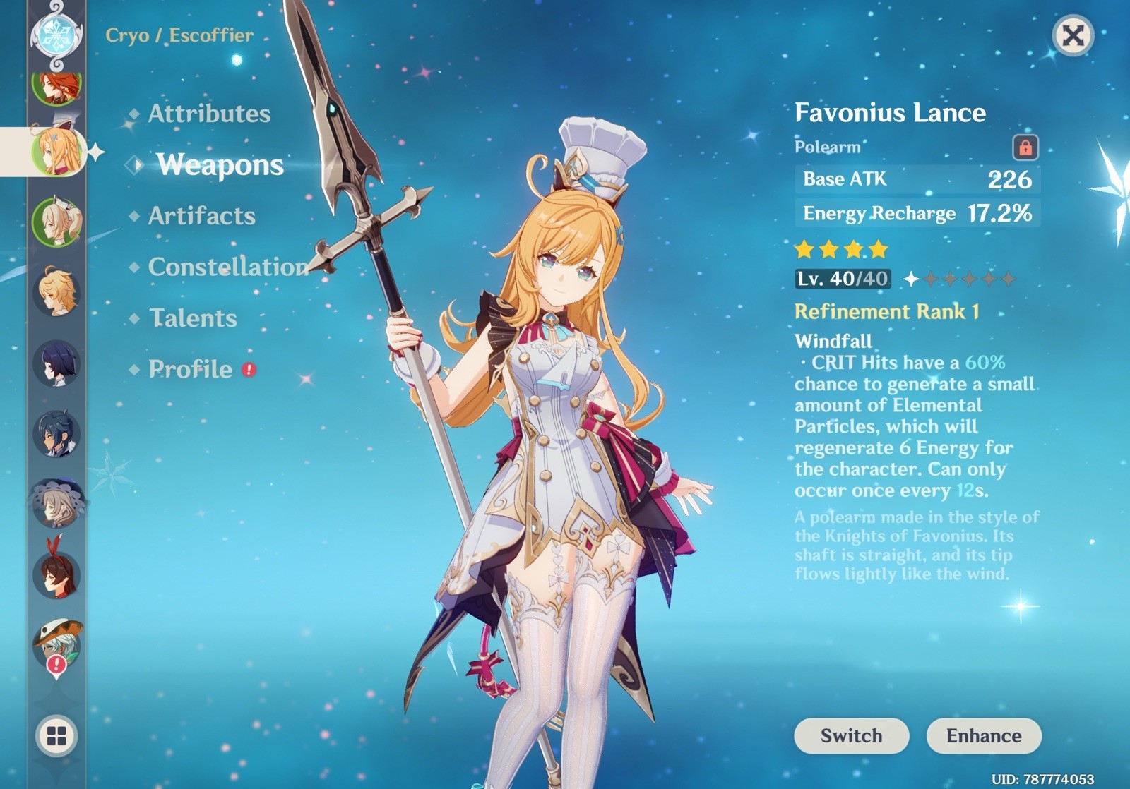 Genshin Impact Account – EU