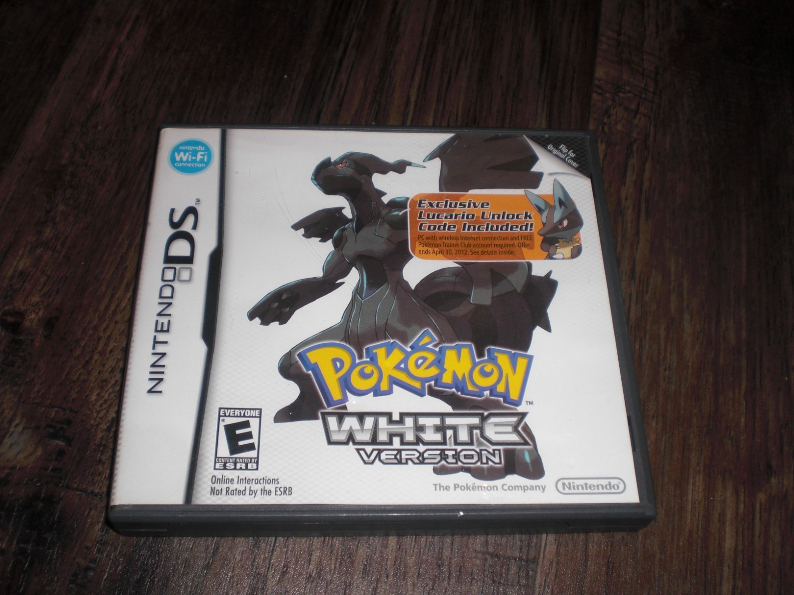 Pokemon White Version Nintendo DS Lucario Variant EMPTY BOX CASE NO GAME WALMART
